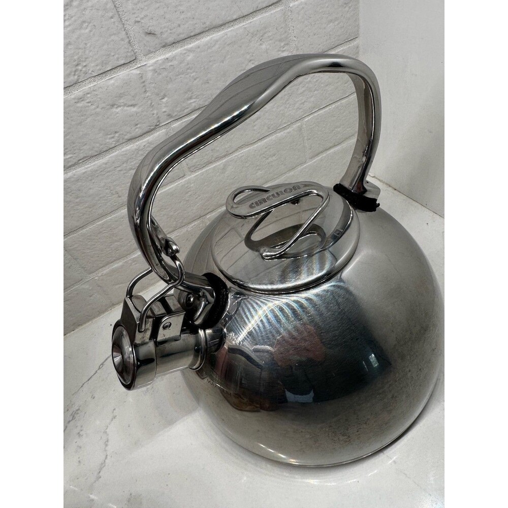 Circulon Style Whistling Tea Kettle 2.3-qt. Stainless Steel  Flip Up Spout - Picture 3 of 14